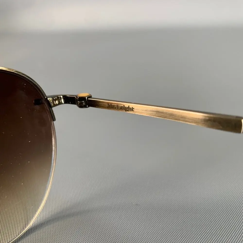 MR LEIGHT Brown Gold Sunglasses & Eyewear